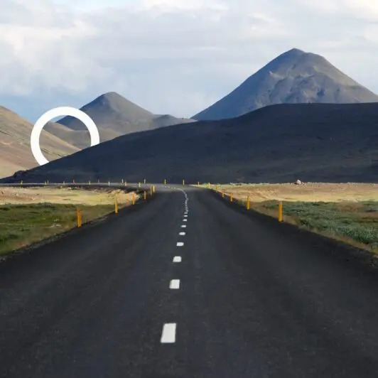 road in a mountainous region