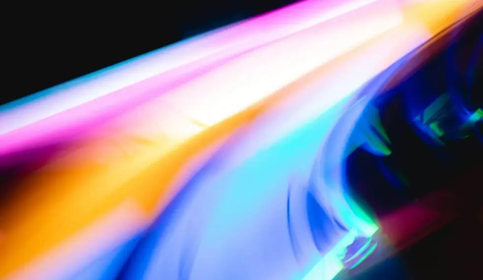 glowing lights from a fast moving object