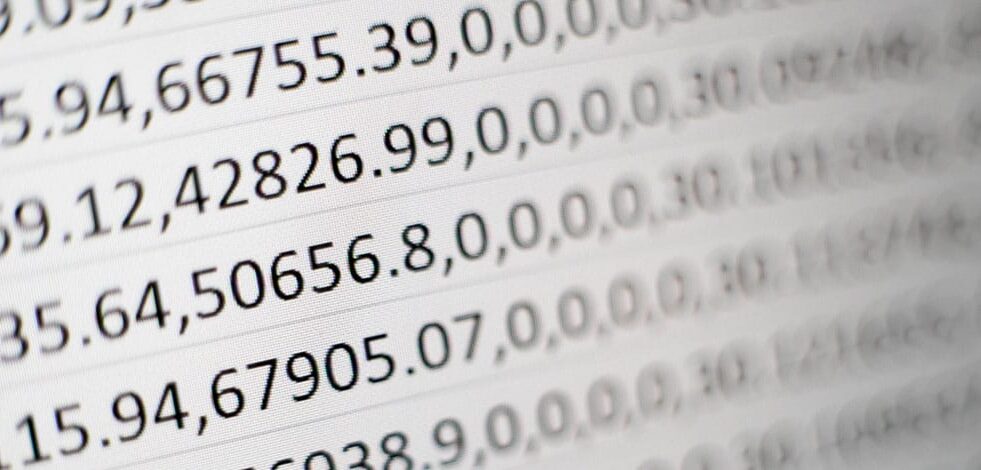 up close of numbers on a screen