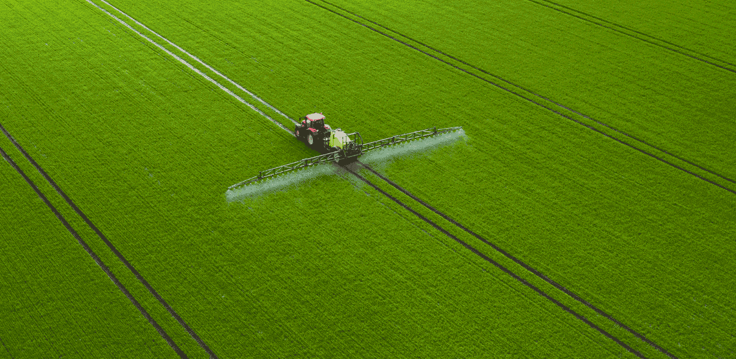 aerial view of a farm