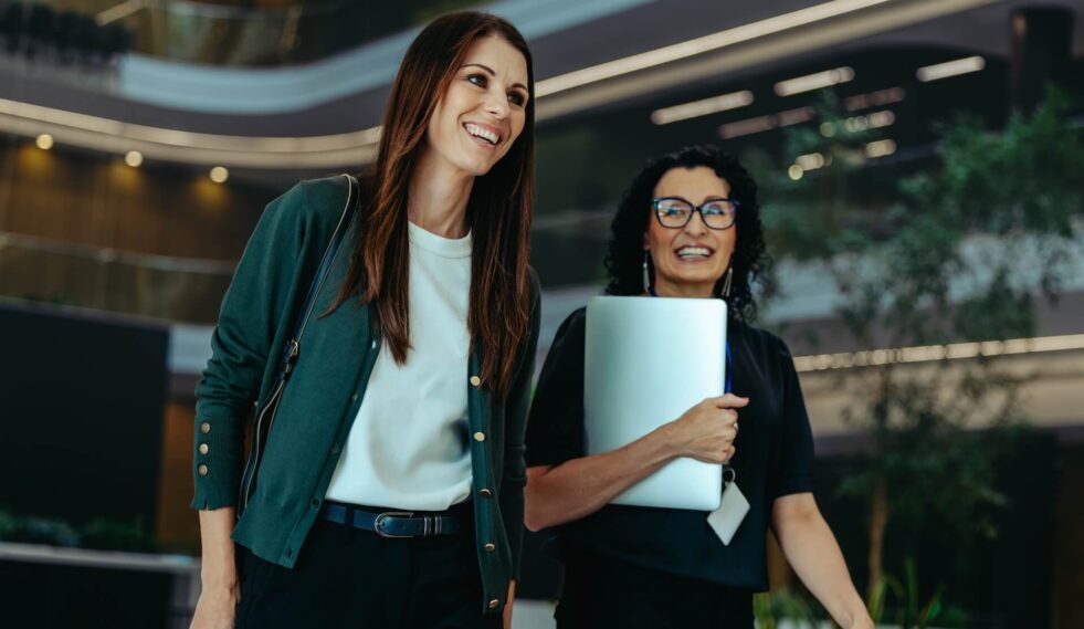 two women in an office