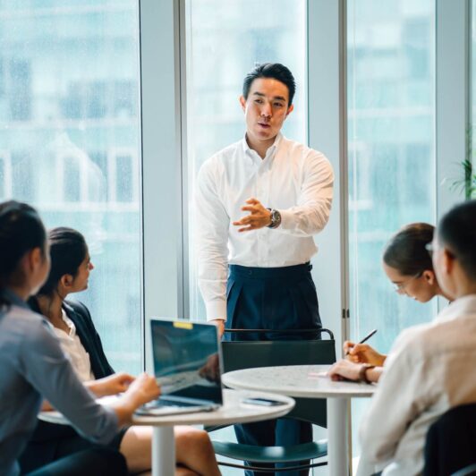 people in a professional meeting